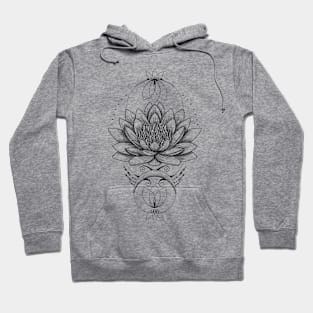 Lotus flower. Indian style oriental design Hoodie